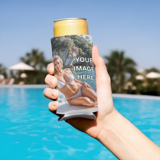 KOEL AF! 🥤 Tekst of Afbeelding Hoge Blikje Koeler (Insitu Zwembad)