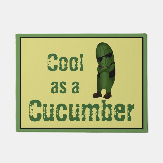 Koel als een komkommer grappig deurmat (Voorkant)