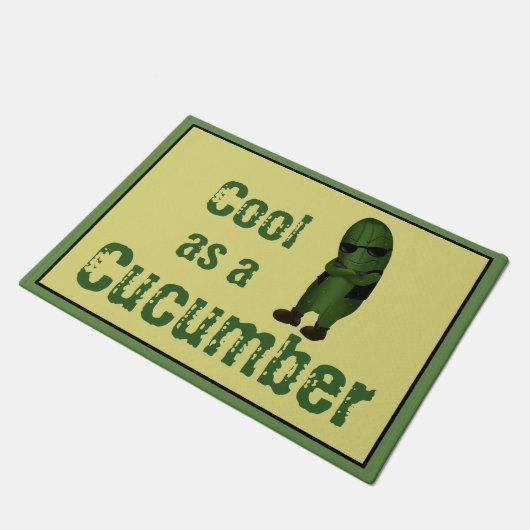 Koel als een komkommer grappig deurmat (Schuin)