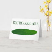 Koel als een komkommer groente verjaardag kaart (Gele Bloem)