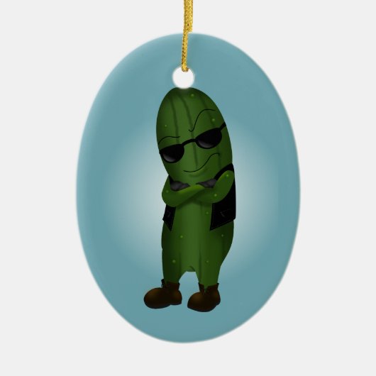 Koel als een Komkommer Keramisch Ornament (Voorkant)
