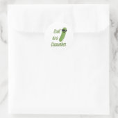 Koel als een komkommer! Leuke komkommer Cartoon Ronde Sticker (Tas)