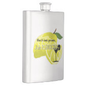 Koel als het leven je leemons draagt heupfles (Rechts)