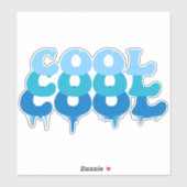 Koel als ijs, smeltend blauw plezier sticker (Vel)