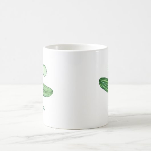 Koel als komkommer "BE COOL" Funny Waterverf Koffiemok (Center)