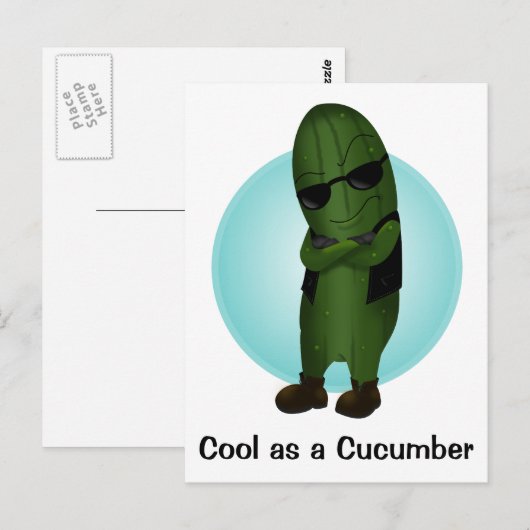 Koel als komkommer briefkaart (Voorkant / Achterkant)