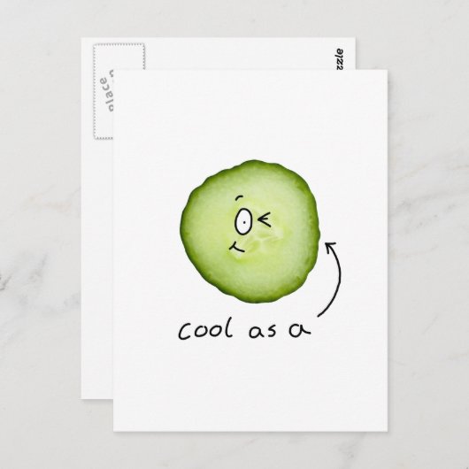 koel als komkommer briefkaart (Voorkant / Achterkant)