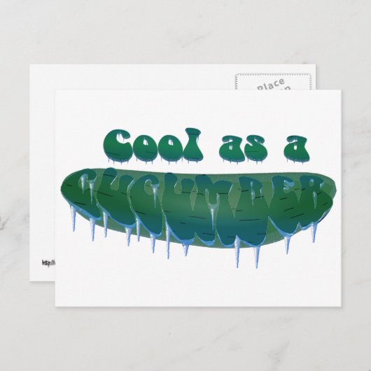 Koel als komkommer briefkaart (Voorkant / Achterkant)