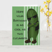 Koel als komkommer kaart (Gele Bloem)