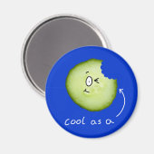 Koel als komkommer koelkastmagneet magneet (Voorkant / Achterkant)
