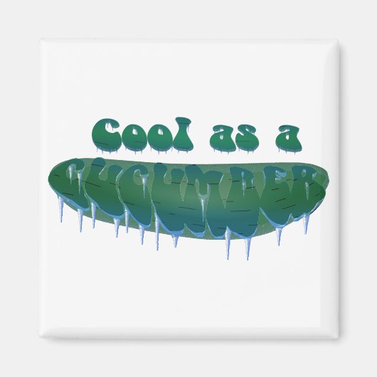 Koel als komkommer magneet (Voorkant)