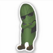 Koel als komkommer sticker (Voorkant)