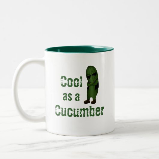 Koel als komkommer tweekleurige koffiemok (Links)