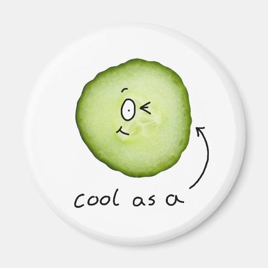 Koel als komkommermagneet magneet (Voorkant)