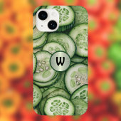 Koel als komkommers Groen Veggie Monogram Case-Mate iPhone Case