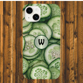 Koel als komkommers Groen Veggie Monogram Case-Mate iPhone Case