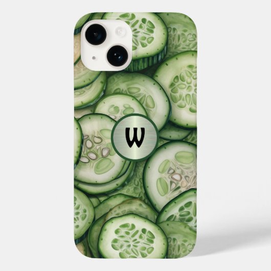 Koel als komkommers Groen Veggie Monogram Case-Mate iPhone Case (Achterkant)