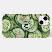 Koel als komkommers Groen Veggie Monogram Case-Mate iPhone Case (Achterkant (horizontaal))