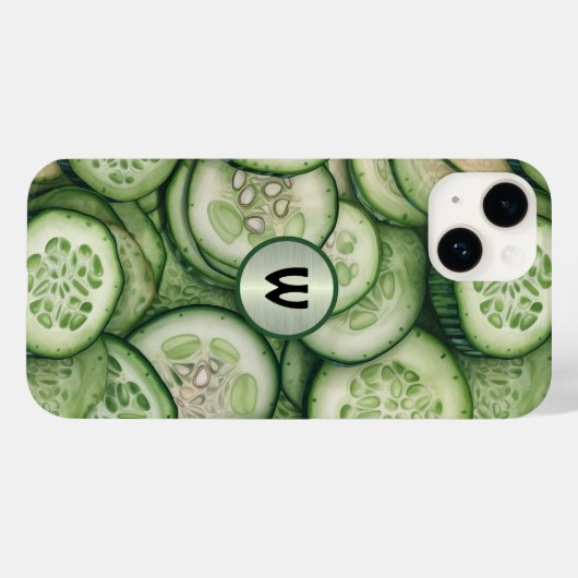Koel als komkommers Groen Veggie Monogram Case-Mate iPhone Case (Achterkant (horizontaal))