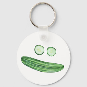 Koel als Veggie Gezicht van de Waterverf van de Sleutelhanger