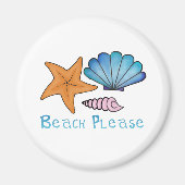 Koel alstublieft met schelpen magneet (Voorkant)