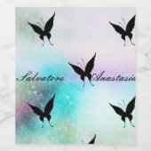 Koel, Amazing, Galaxy, Buterfly Wijn Etiket (Enkel label)