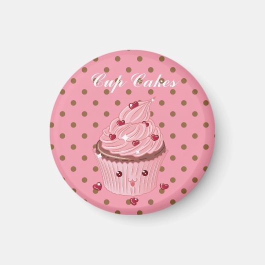 Koel, Amazing Pink Cup Cakes Magneet (Voorkant)