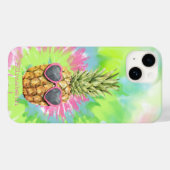 Koel anananas, Waterverf kleurrijke kleurstof Case-Mate iPhone Case (Achterkant (horizontaal))