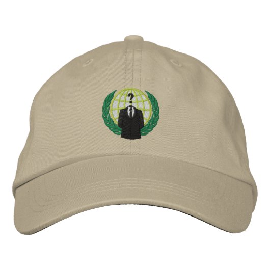 Koel anonieme Logo geborduurd Pet (Voorkant)