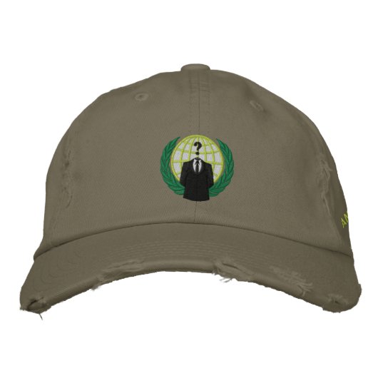 Koel anonieme Logo geborduurd Pet (Voorkant)