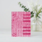 Koel-antiek-grijpeffect pianomuzieknoten briefkaart (Staand voorkant)