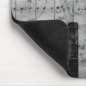 Koel-antiek-grijpeffect pianomuzieknoten muismat (Hoek)