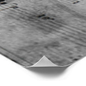 Koel-antiek-grijpeffect pianomuzieknoten poster (Hoek)