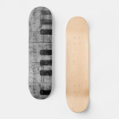 Koel-antiek-grijpeffect pianomuzieknoten skateboard (Voorkant)