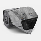 Koel-antiek-grijpeffect pianomuzieknoten stropdas (Opgerold)