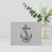 Koel antiek zwart anker geschilderd briefkaart (Staand voorkant)