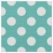 Koel Aqua Blauw Stippenpatroon Stof (Close Up)