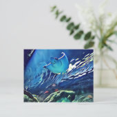 Koel artistieke onderkant van de gordelroos briefkaart (Staand voorkant)