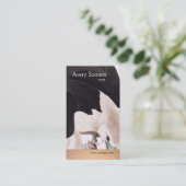 Koel Artistisch  Etching of Hawk Detail Visitekaartje (Staand voorkant)