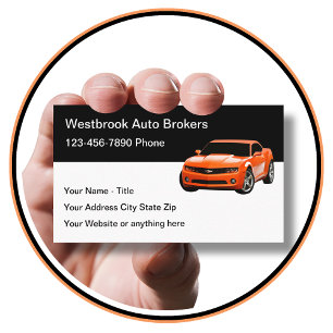 Koel Auto Broker Moderne Zakelijke Kaarten Sjabloo Visitekaartje