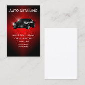 Koel Auto Detailing Verticale Zakelijke Kaarten Visitekaartje (Voorkant / Achterkant)