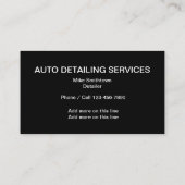 Koel Auto Detailing Water Drops Ontwerp Visitekaartje (Achterkant)