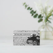 Koel Auto Detailing Waterdruppels Ontwerp Visitekaartje (Staand voorkant)