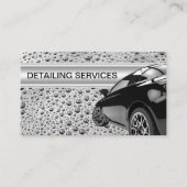 Koel Auto Detailing Waterdruppels Ontwerp Visitekaartje (Voorkant)