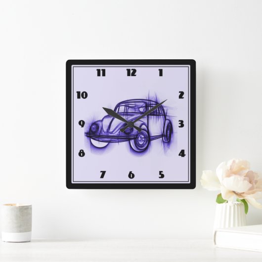Koel autoketch in Paars Vierkante Klok (Huis)
