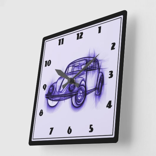 Koel autoketch in Paars Vierkante Klok (Hoek)