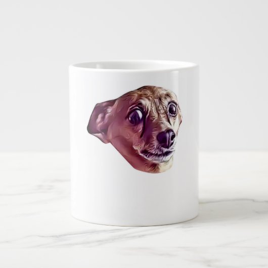 Koel Bang Chihuahua Schattig Grappig Meme Grote Koffiekop (Voorkant)