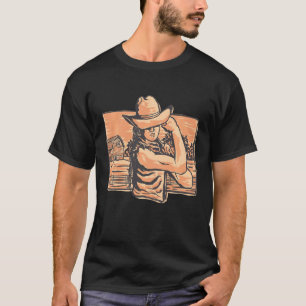 Koel Barrel Racing Cheetah Rodeo Cowgirl Cactus T-shirt