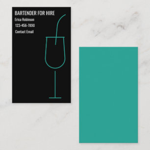 Koel Bartender Te Huur Zakelijke Kaarten Visitekaartje