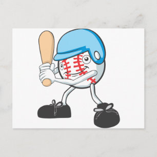 Koel Baseball Batter Cartoon Briefkaart
